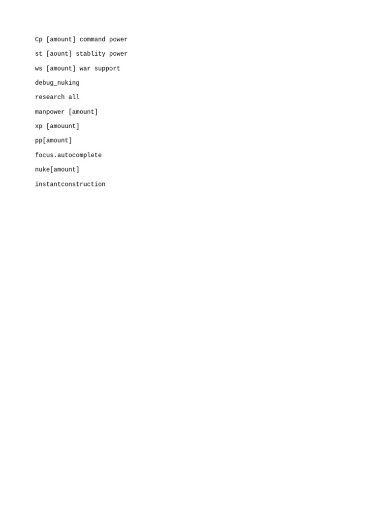 Hoi4 console command pdf