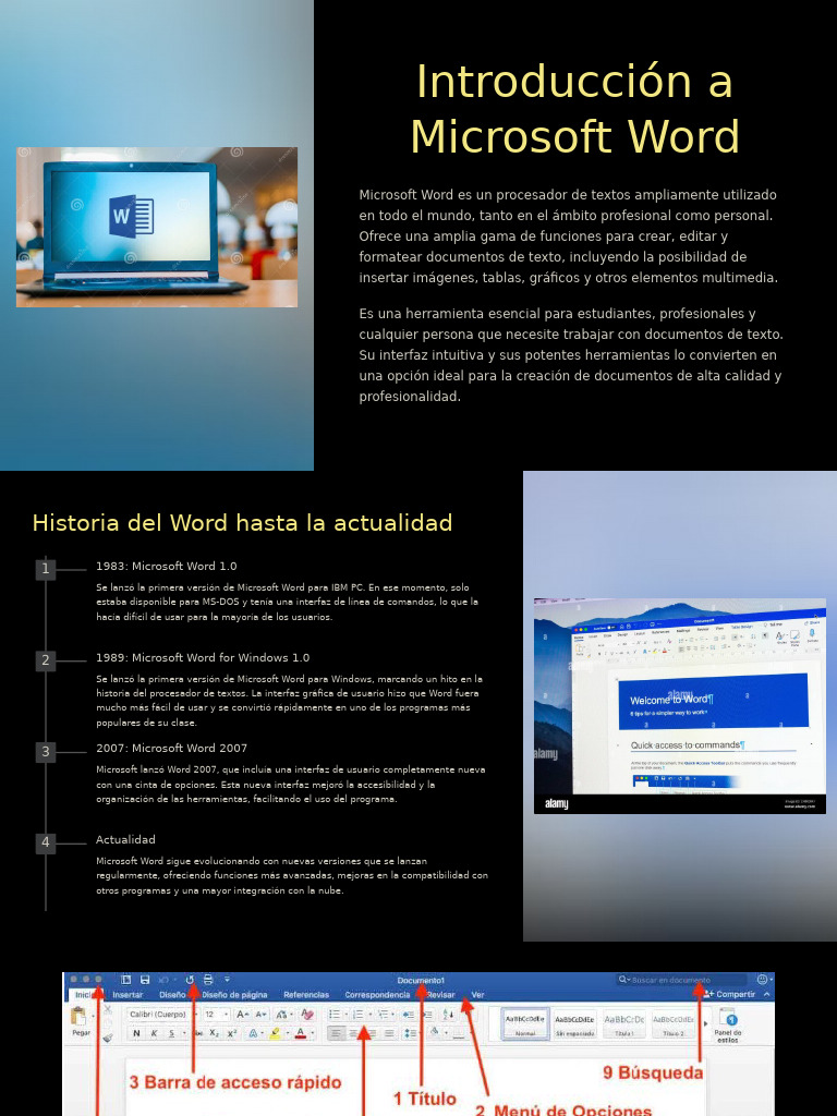 Introduccion A Microsoft Word | PDF | Microsoft Word | Interfaces ...