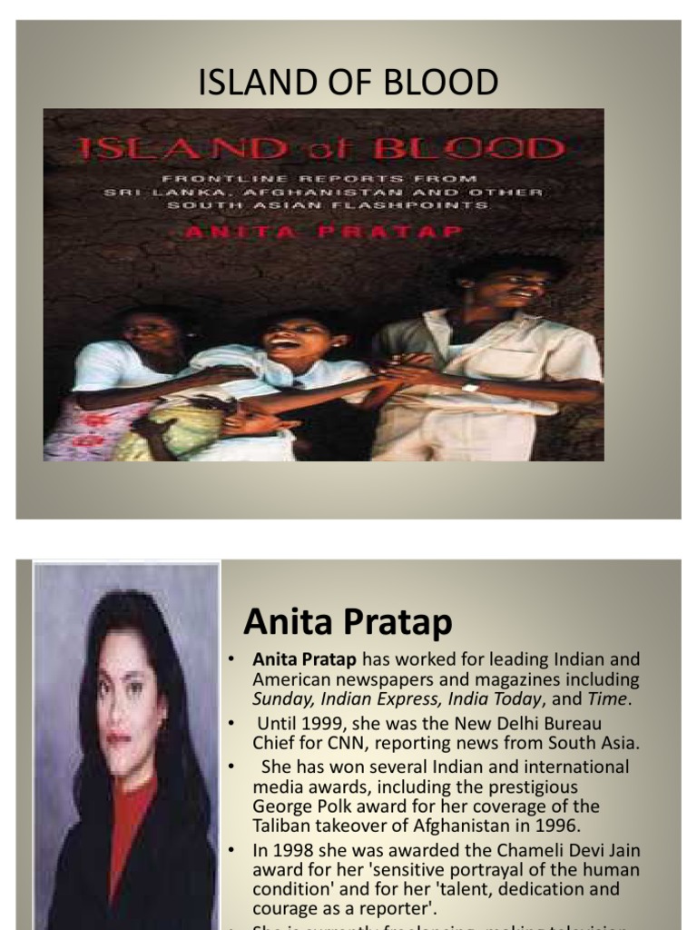 Anita Pratap's Island of Blood Insights | PDF
