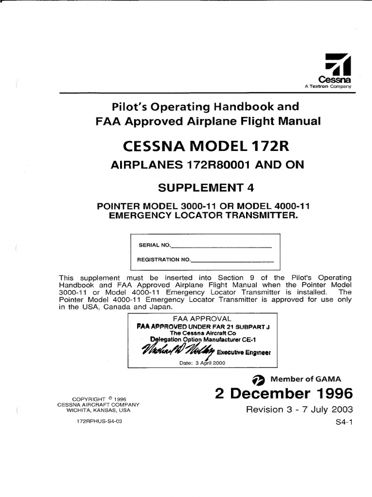 Supplement 4 - Pointer 3000-11-4000-11 ELT | PDF