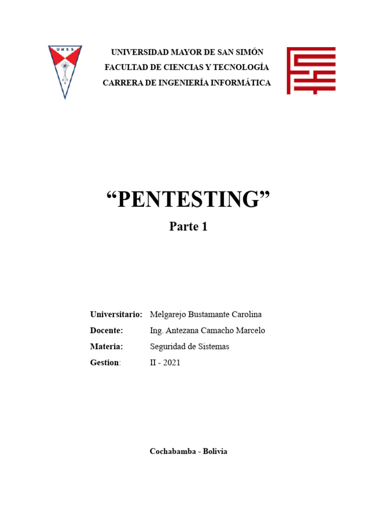 Pentesting Parte 1 | PDF | Seguridad de información | Prueba de penetración