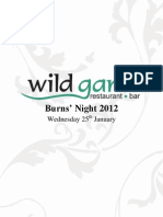 WG Burns Night Booklet 2012