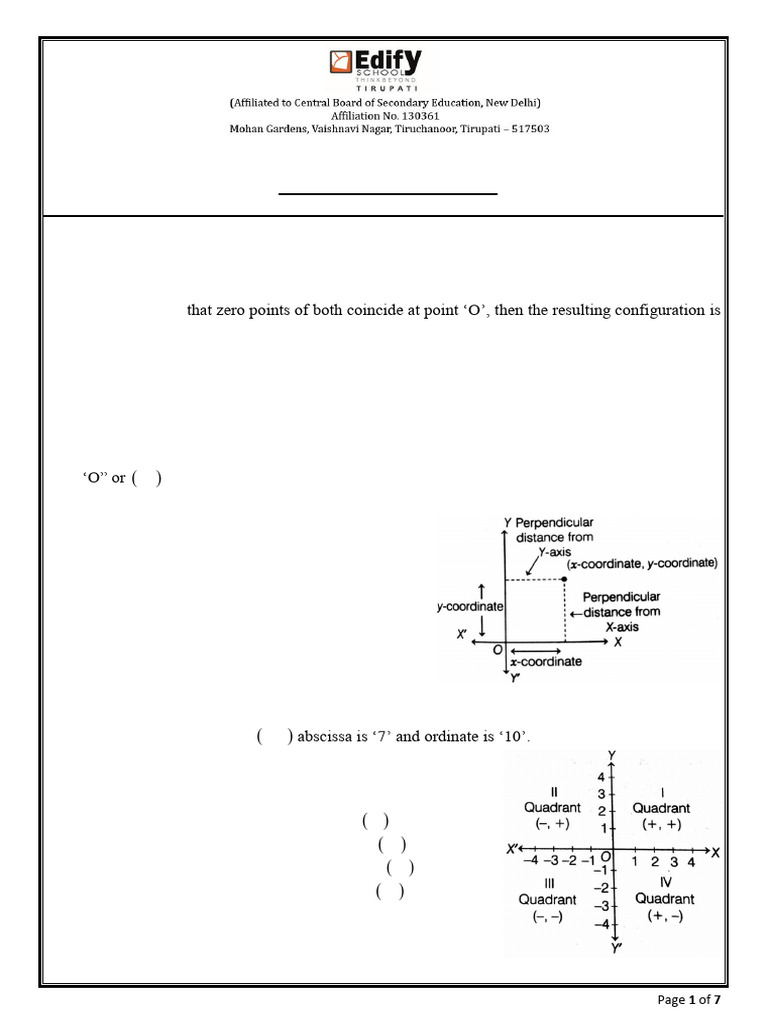 Matha Coordinate Geometry Worksheet | PDF | Cartesian Coordinate System ...