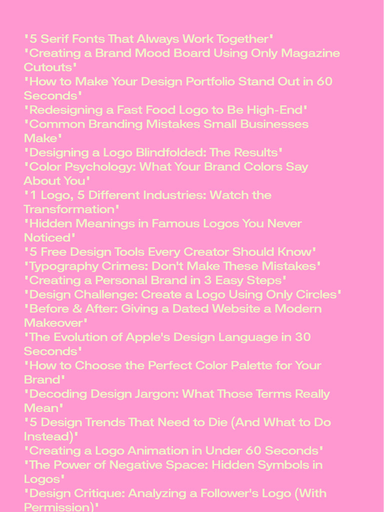 Design Tips for Creatives | PDF