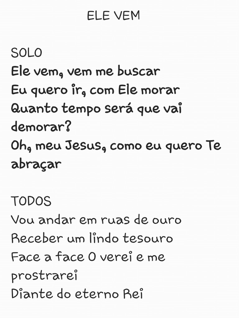Ele Vem | PDF
