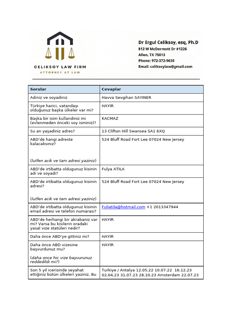 DS160 Form | PDF