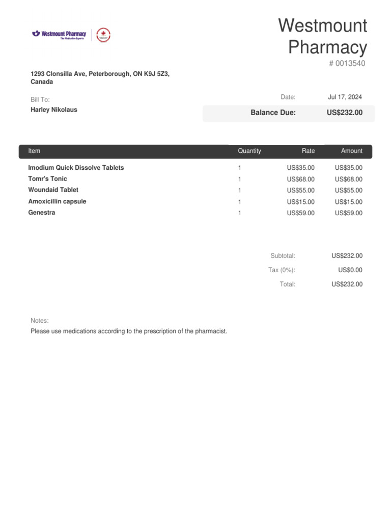 Invoice 0013540 | PDF