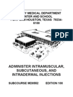 US Army Medical Course MD0552-100 - Administer Intramuscular, Subcutaneous, and Intradermal Injec