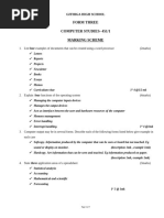 Form 3 - Computer Studies - Question Pape | PDF | Decimal | Microsoft Word