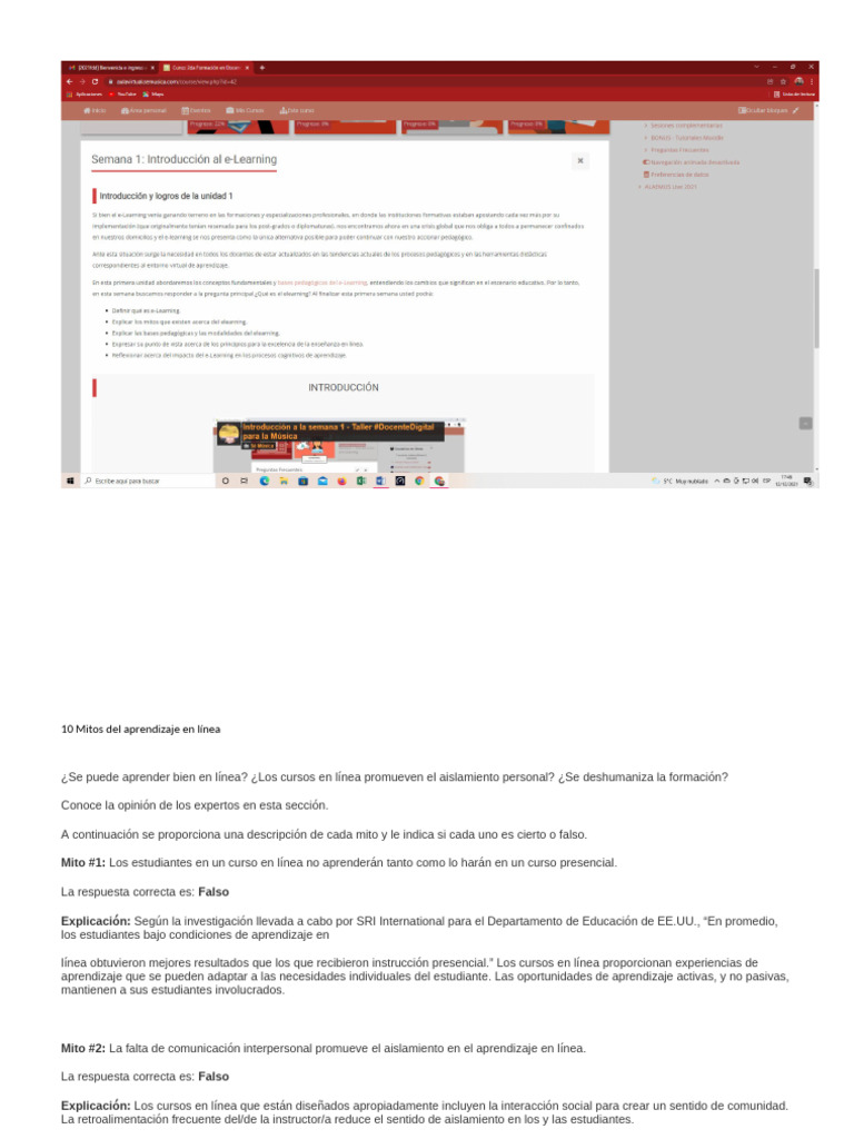 10 Mitos Del Aprendizaje en Línea | PDF | Enseñando | Aprendizaje