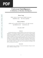 Universal Intelligence:: A Definition of Machine Intelligence