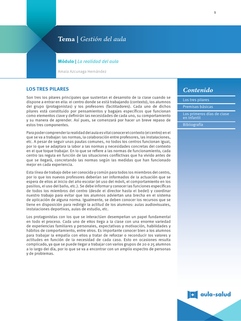 Gestión del Aula en Educación Infantil | PDF | Salón de clases | Maestros