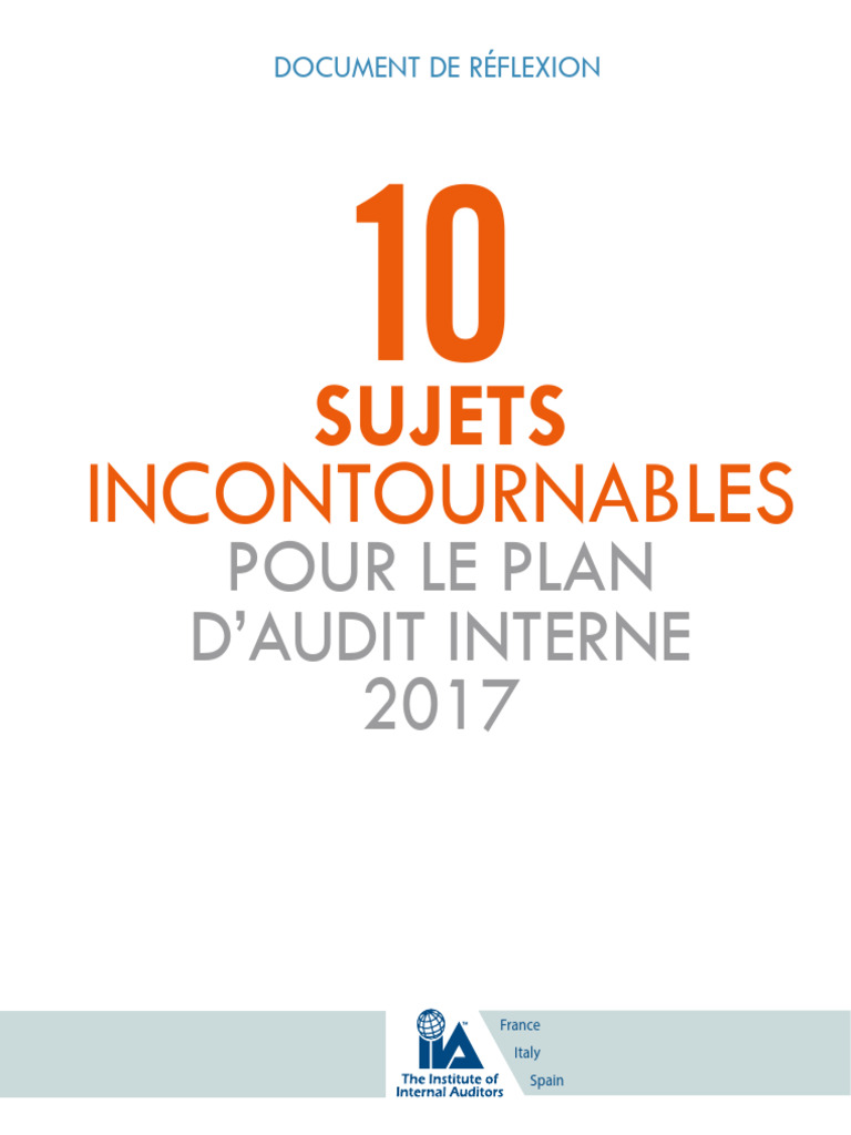 Audit interne : enjeux 2017 à considérer | PDF | Risque | Audit