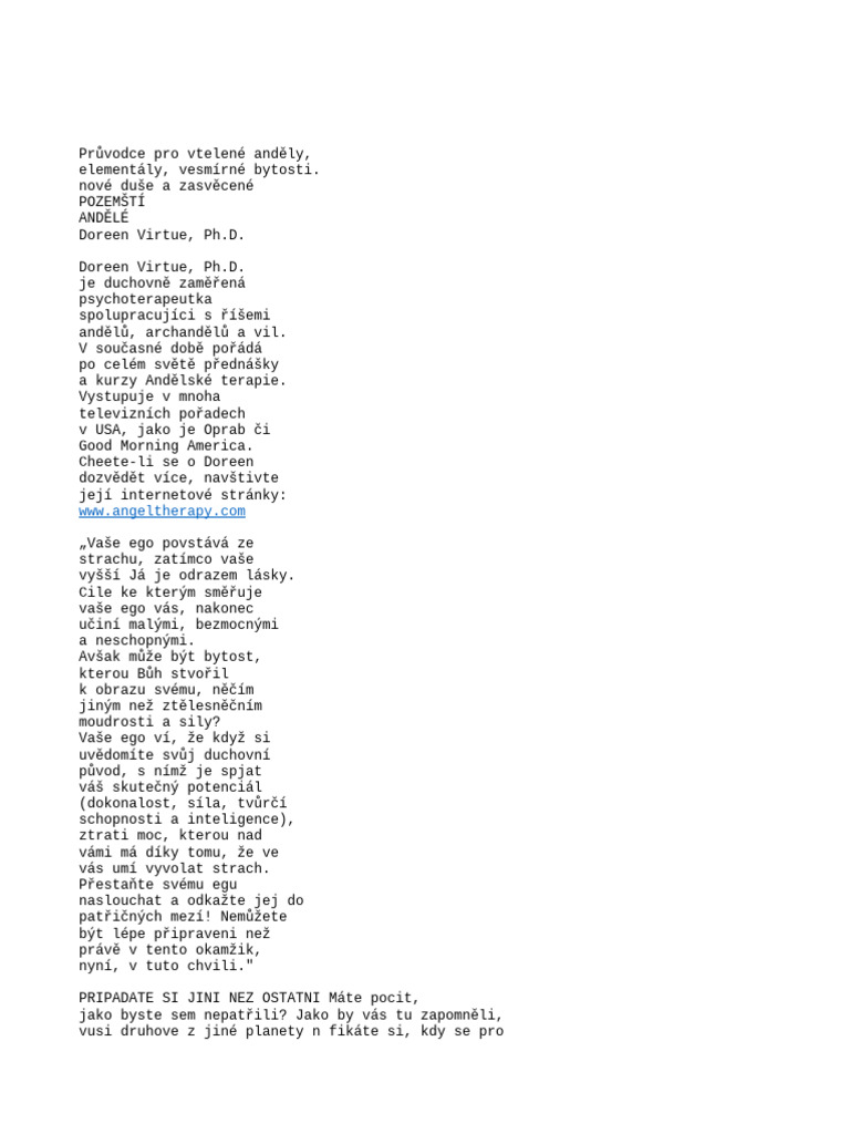 Pozemsti andele doreen virtue pdf