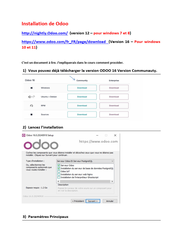 Installation de ODOO | PDF