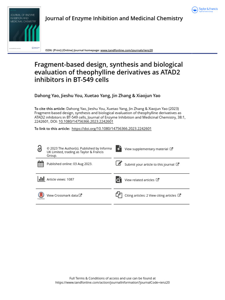 Fragment-Based Design Synthesis and Biological Evaluation of ...