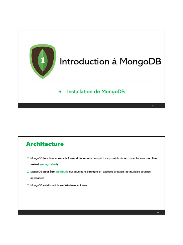 Installation et utilisation de MongoDB | PDF | MongoDB | Linux