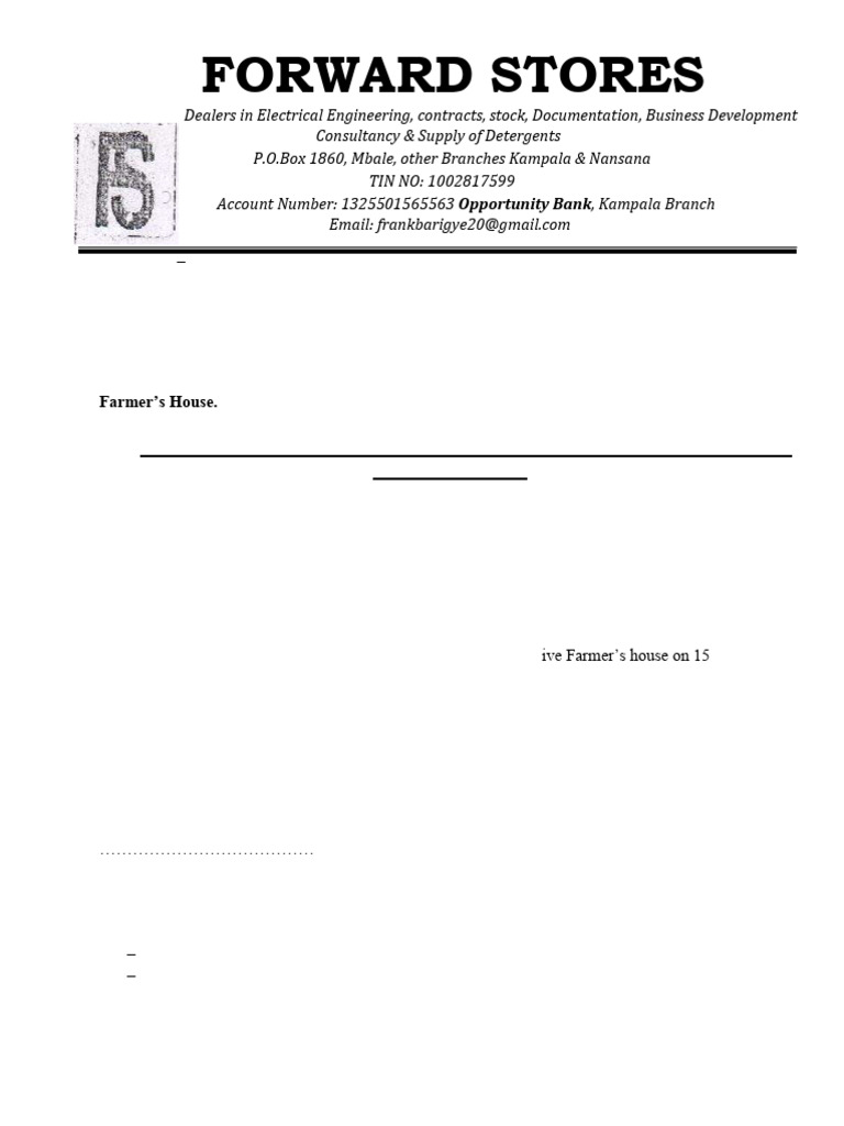 Forward Stores Letter | PDF