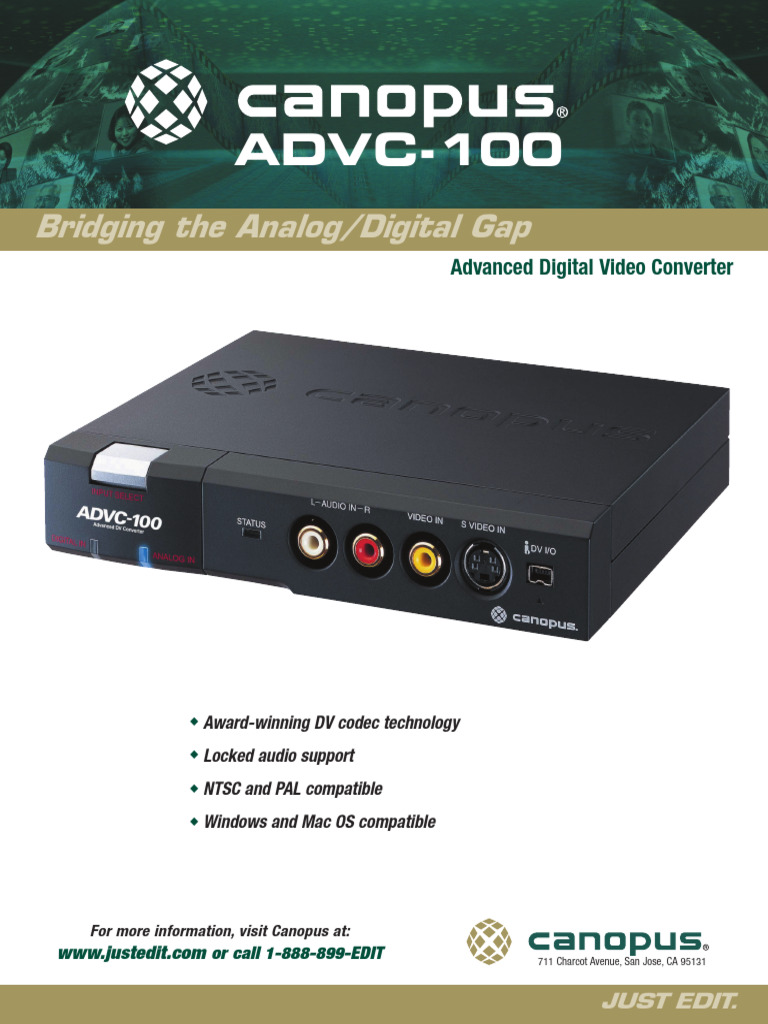 Canopus Advc100 | PDF | Video | Display Technology