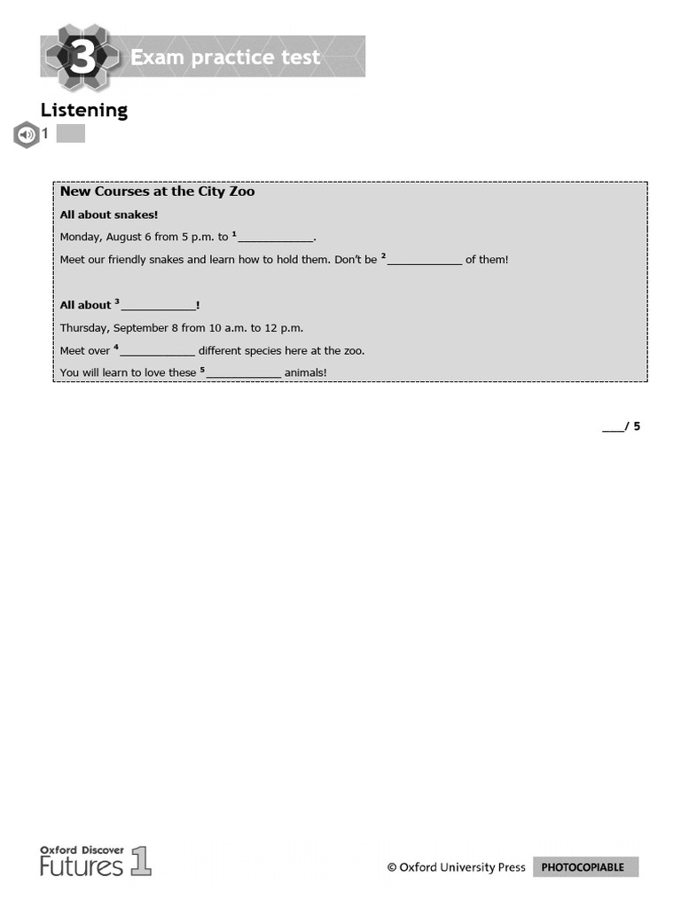 Zoo Exam Practice Test | PDF