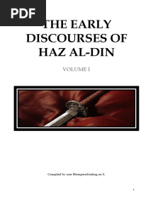 The Early Discourses of Haz Al Din