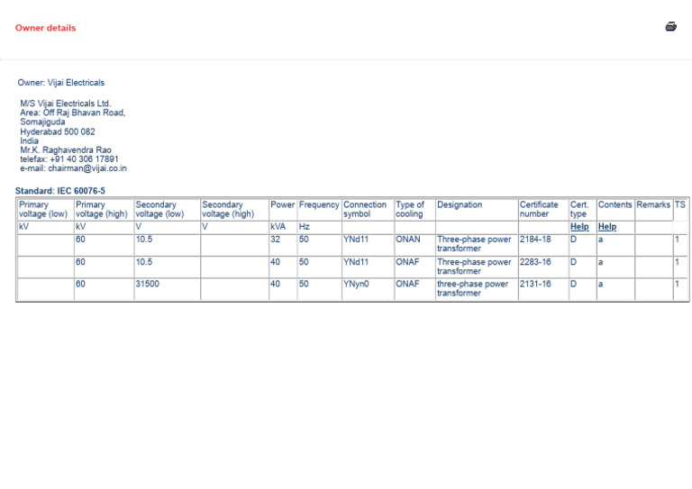 Vijai Electricals DNV-GL Test Certificates | PDF | Science ...