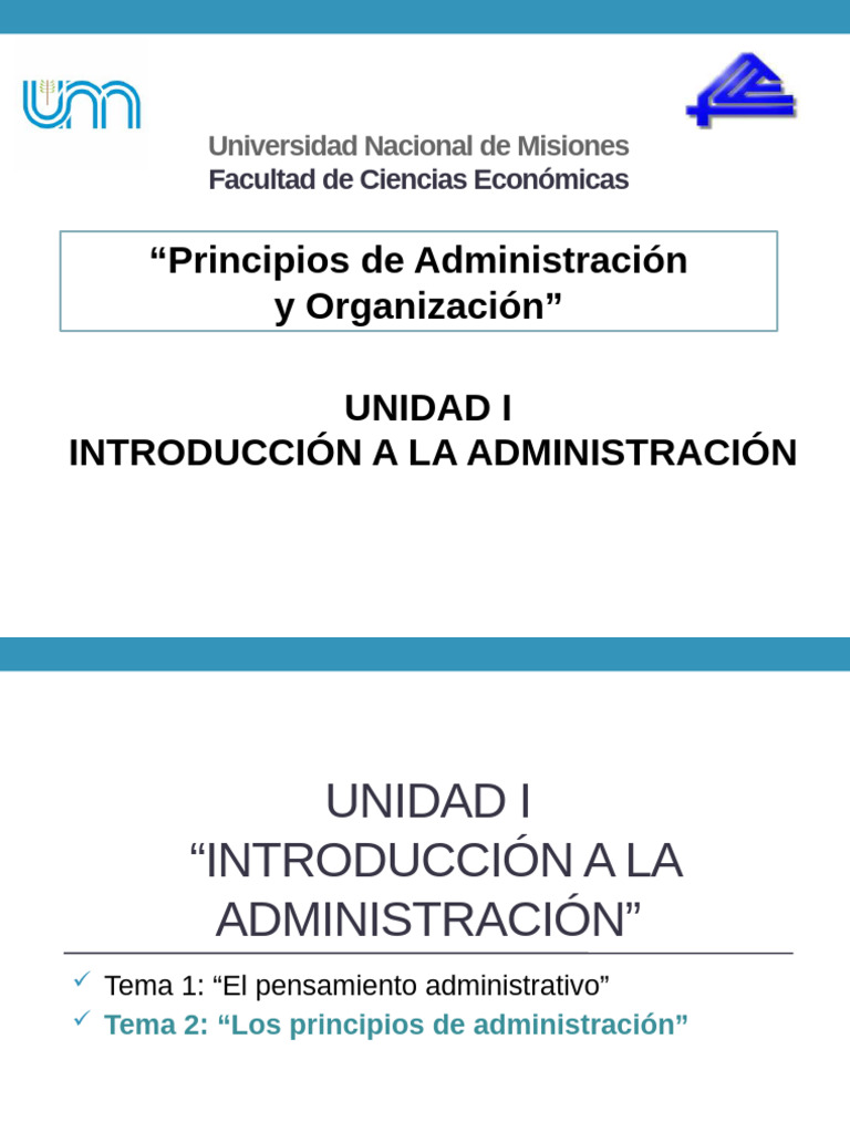 2024 Unidad #1 Tema 2 P. de Administración | PDF | Division de trabajo