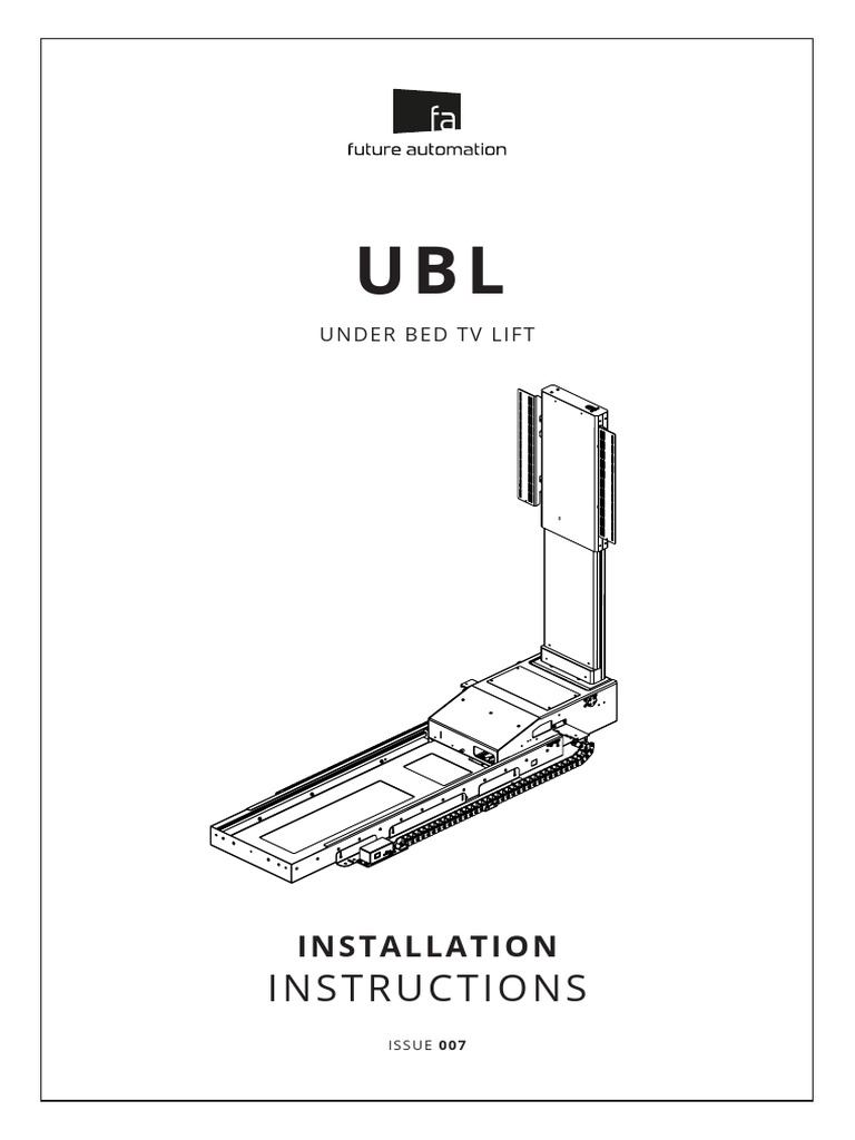 Under Bed TV Lift Installation Guide | PDF | Remote Control ...