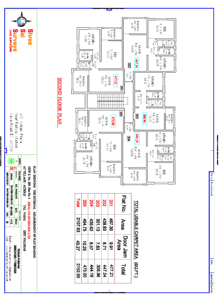 HIRAL APARTMENT INTERNAL - SECOND FLOOR Model | PDF