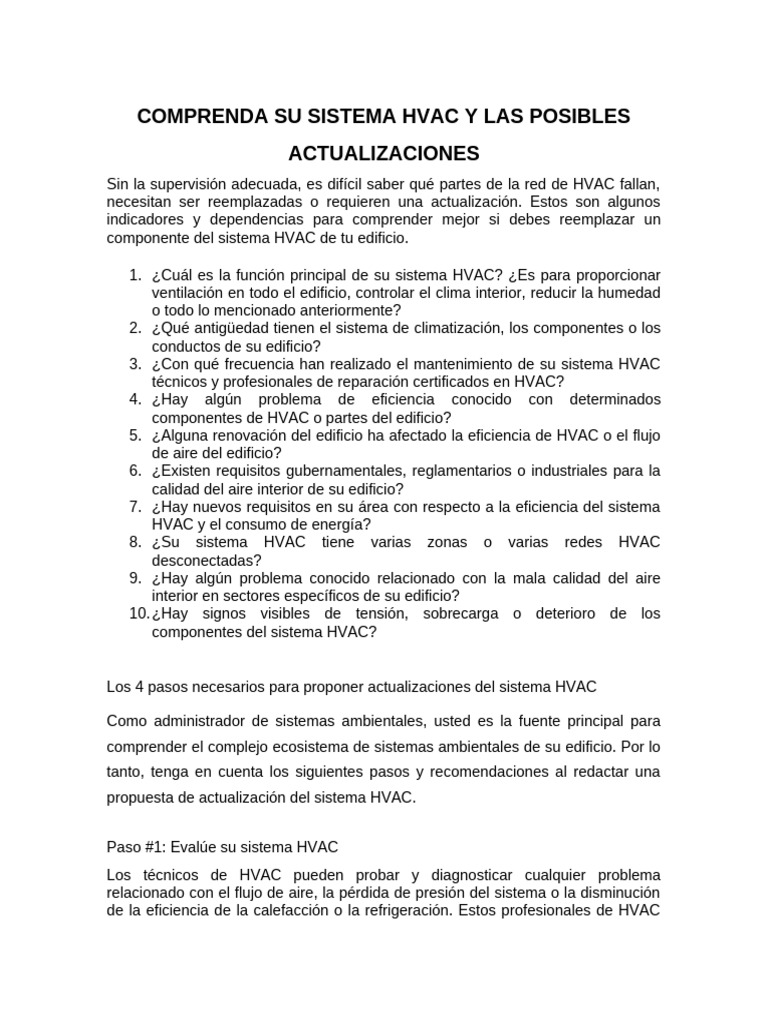 Comprenda Su Sistema Hvac y Las Posibles Actualizaciones | PDF | Naturaleza