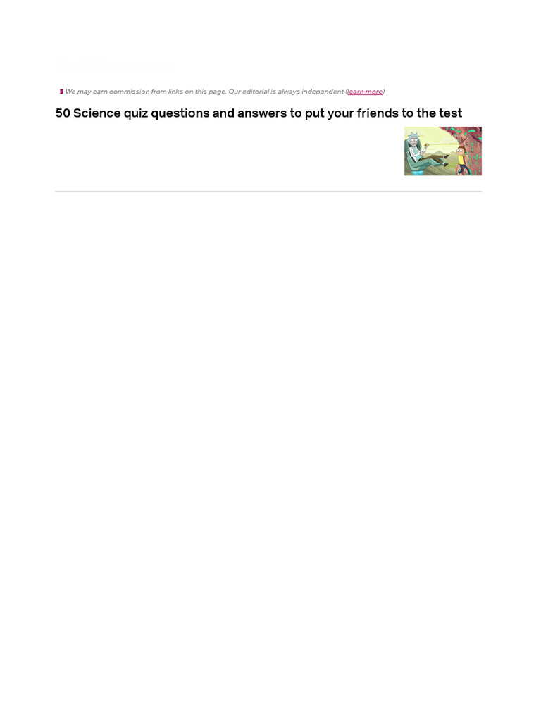50 Science Quiz Questions and Answers To Test Your Friends - Radio ...