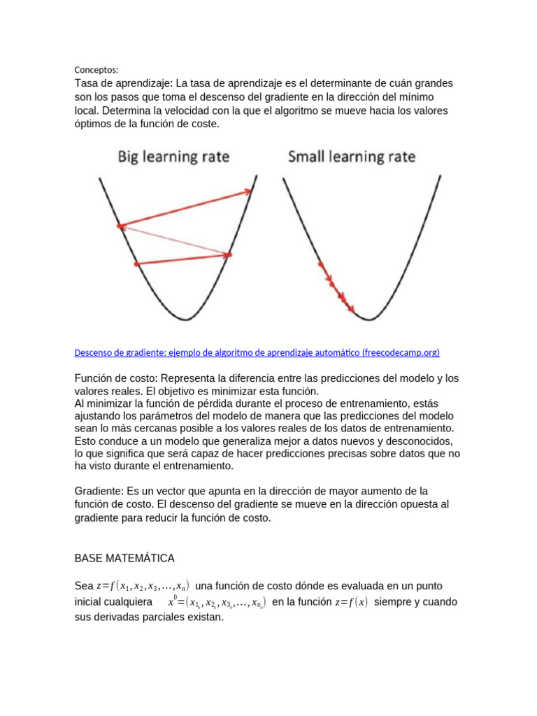 Descenso de Gradiente en Machine Learning | PDF | Degradado | Función ...