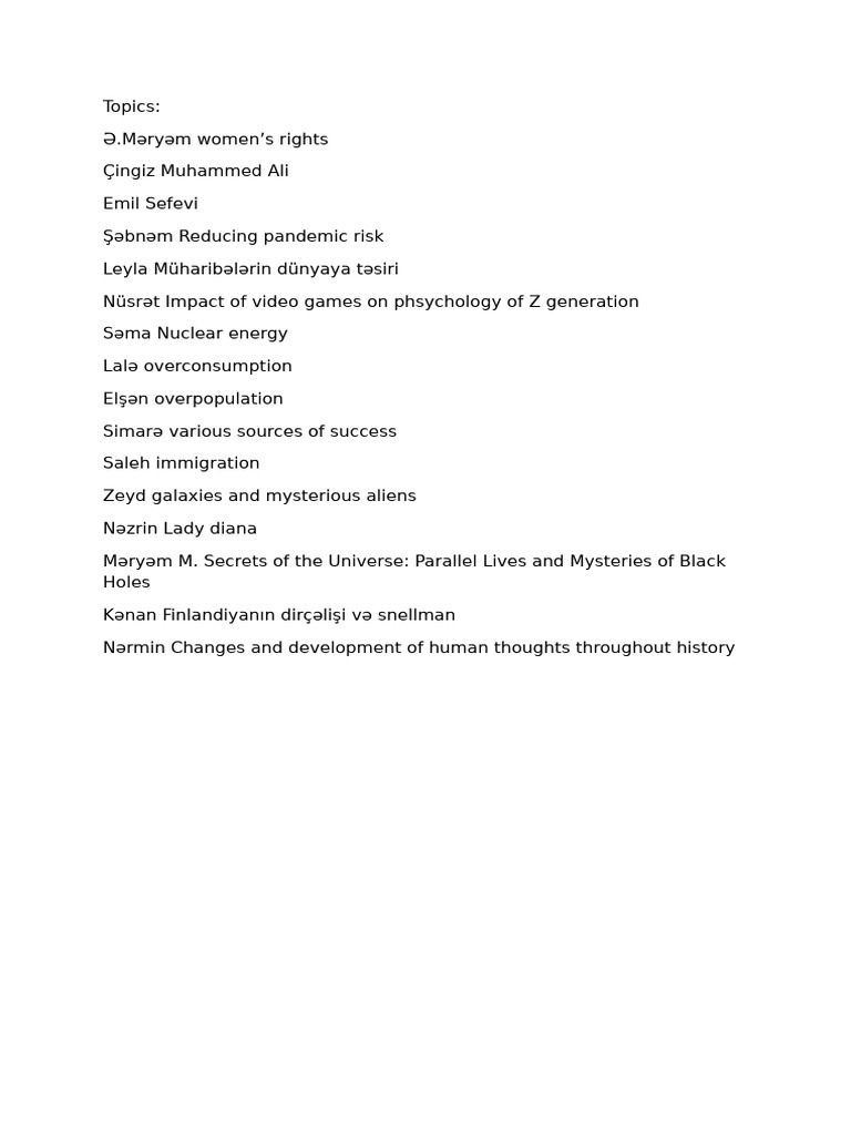 Topics | PDF