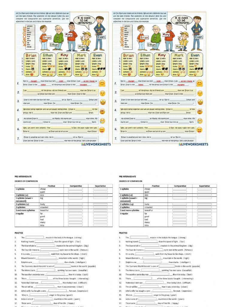 DEGREE OF COMPARISON MCQ 30 QUESTIONS WITH ANSWERS PDF FREE DOWNLOAD visual data 6