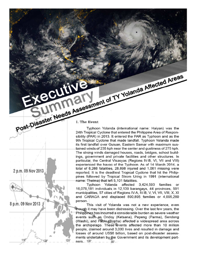 Typhoon Yolanda Haiyan 2013 the Philippines Post Disaster Needs | PDF ...