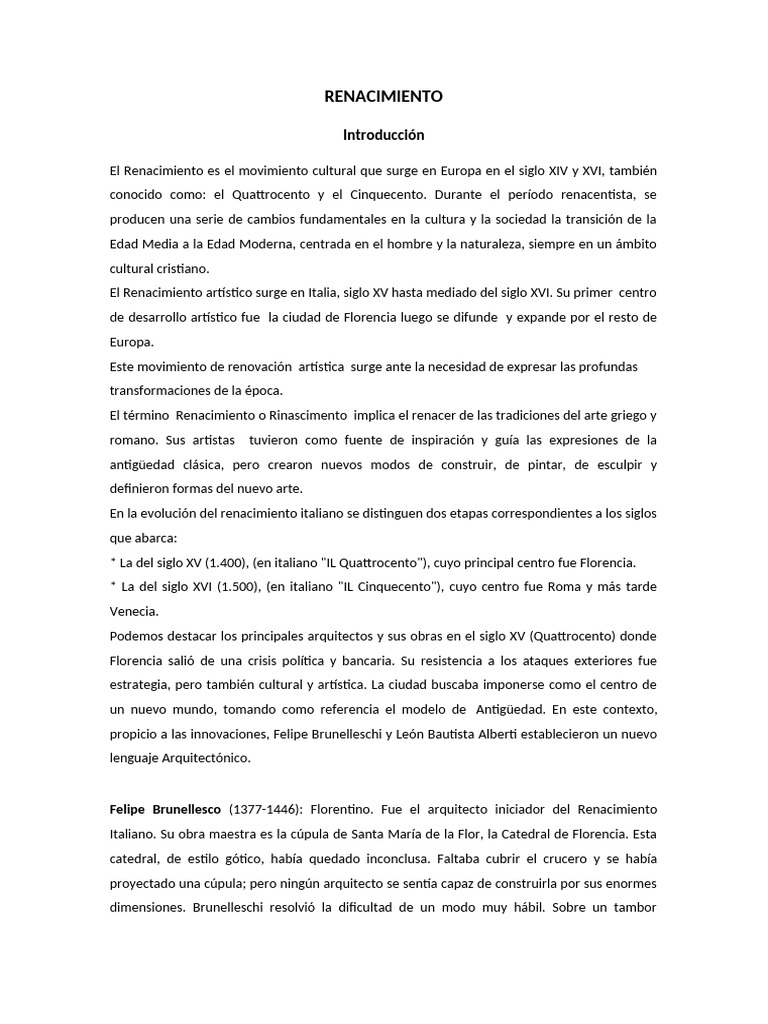 HISTORIA | PDF | Renacimiento