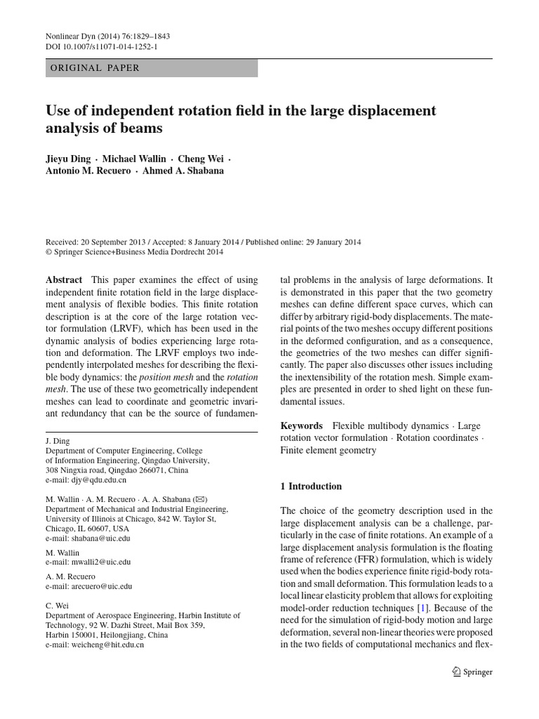 274-Use of Independent Rotation Field in The Large Displacement ...