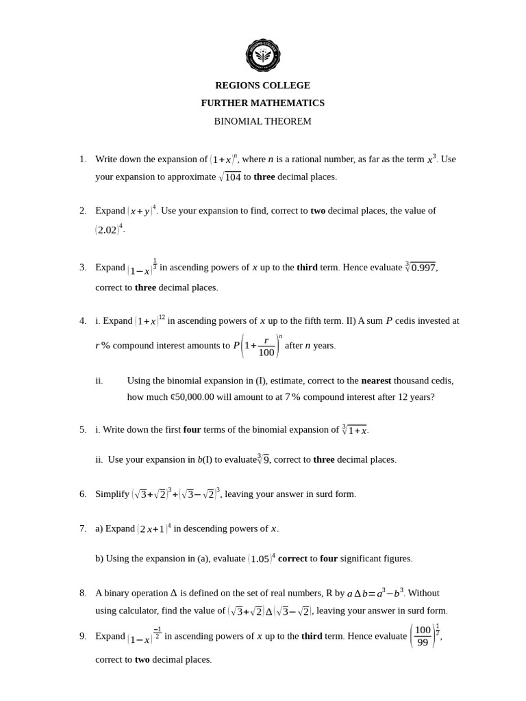 Binomial Approximation for √104 | PDF | Square Root | Significant Figures