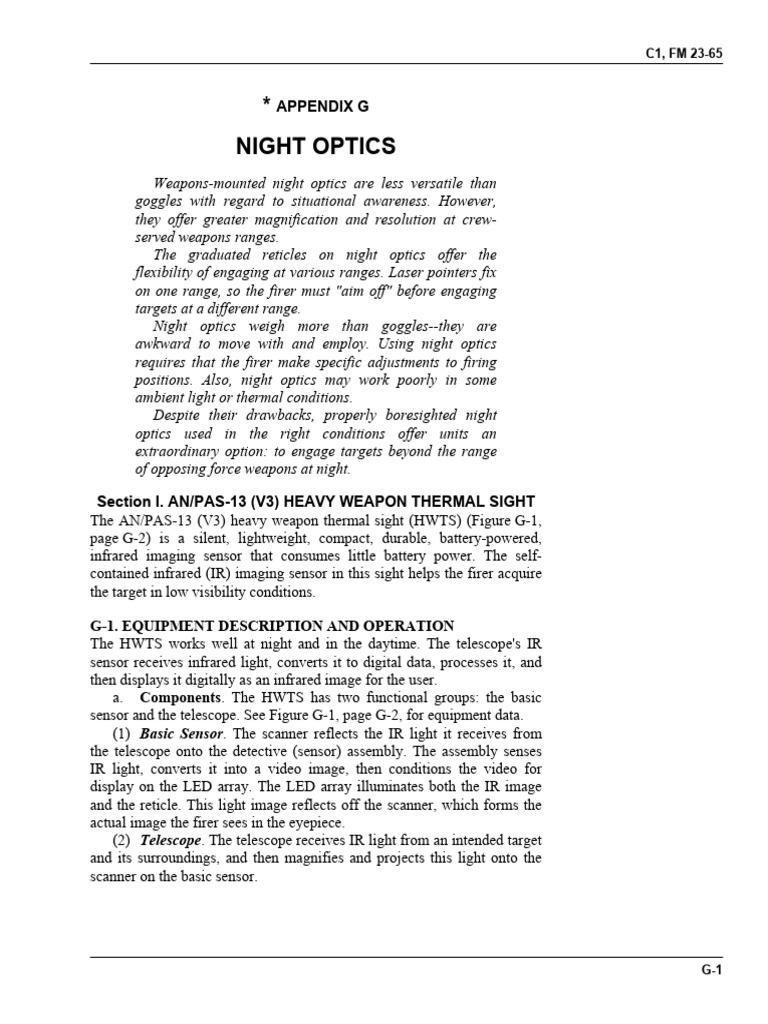 AN/PAS-13 Heavy Weapon Thermal Sight | PDF | Artillery | Infrared