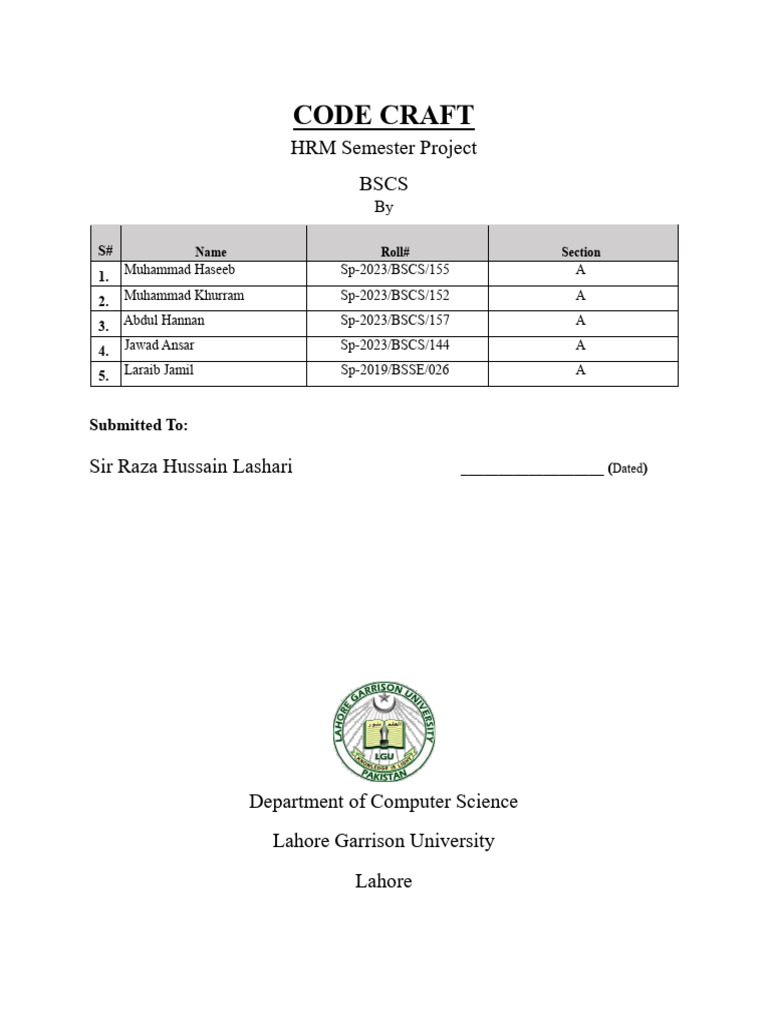 Human Resource Management Project | PDF | Human Resources | Human ...