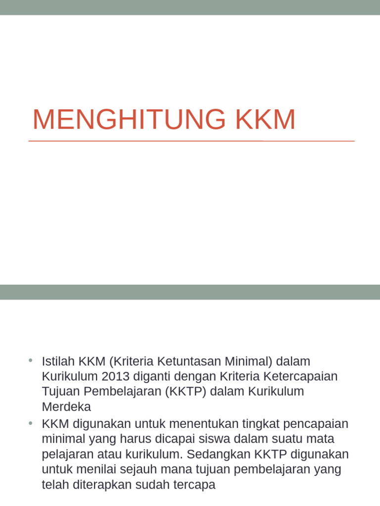 Menghitung KKM | PDF | Karier & Perkembangan | Bisnis