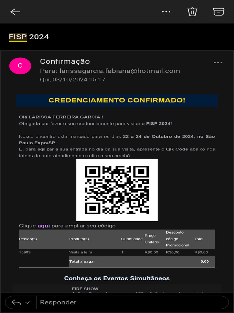 Credenciamento FISP 2024 Confirmado | PDF
