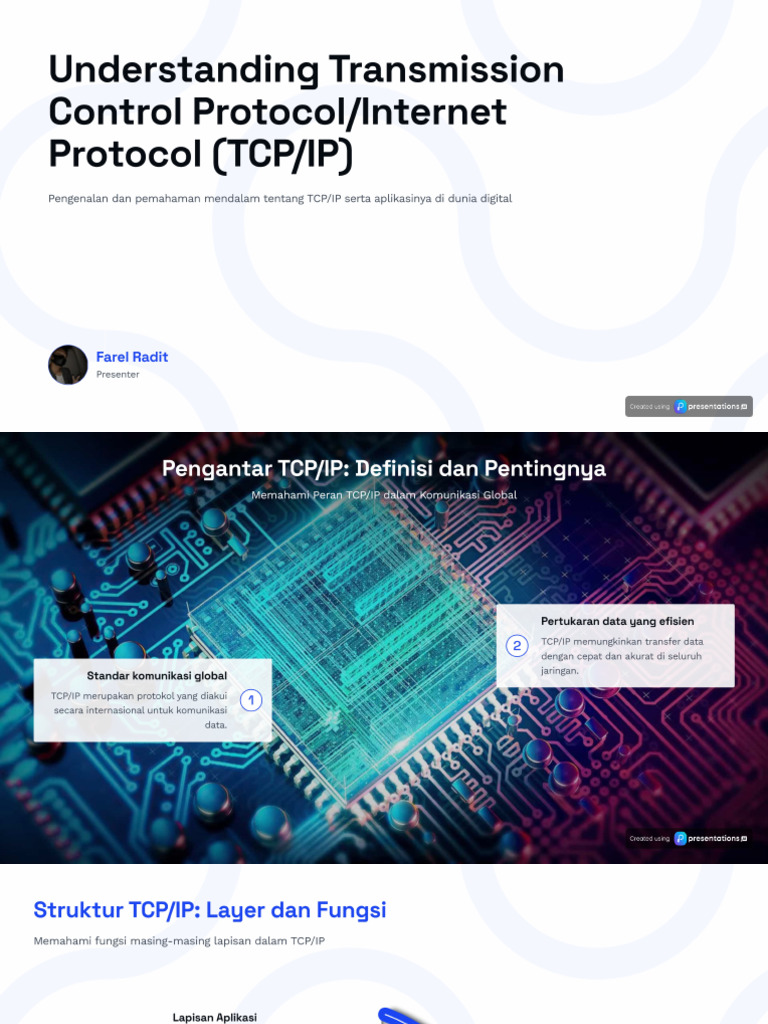 Transmission Control Protocol Internet Protocol Presentation | PDF