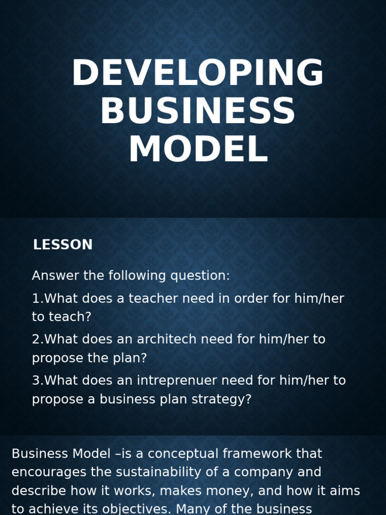 Business Model Development Guide | PDF