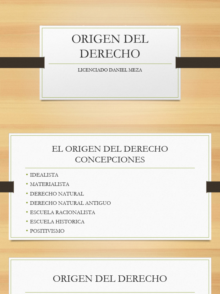 Origen y Concepciones del Derecho | PDF | La Ley natural | Racionalismo