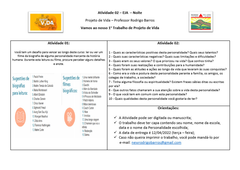Projeto de Vida: Análise de Personalidade | PDF | Carreira e Crescimento