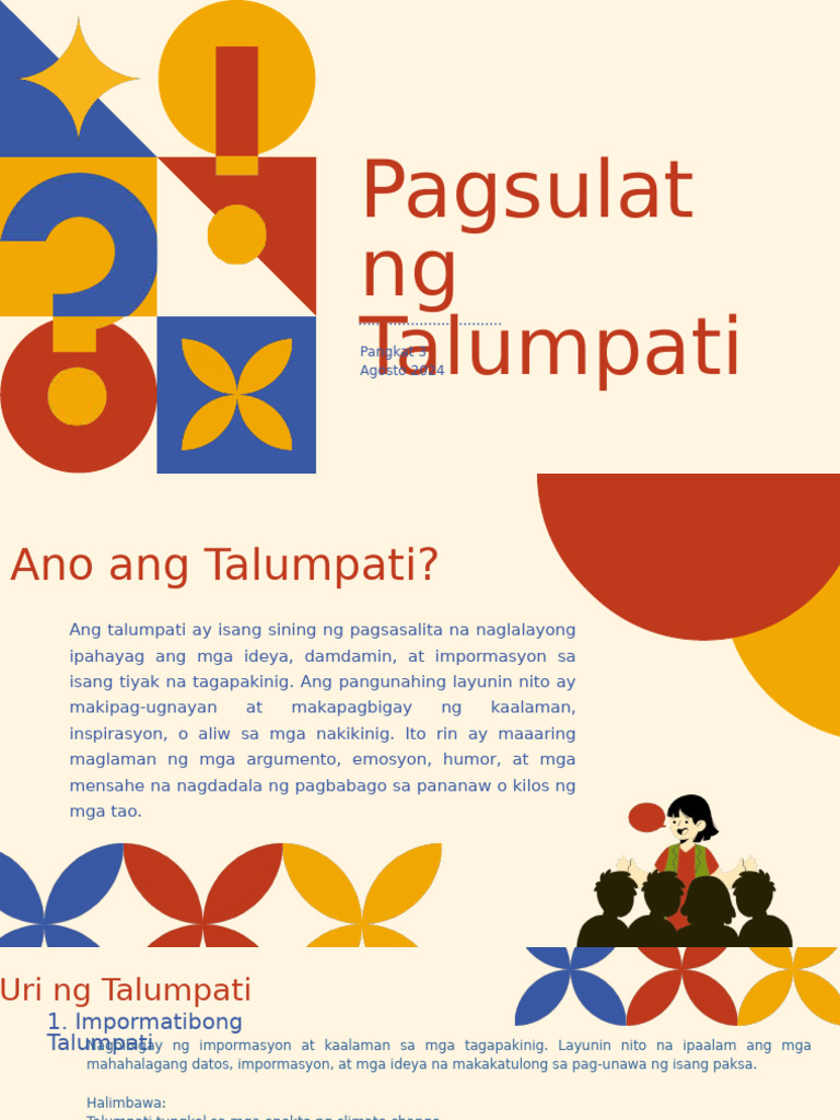 Pagsulat NG Talumpati | PDF