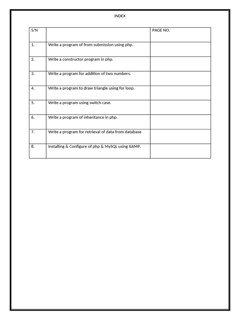 PHP Project File 1 | PDF