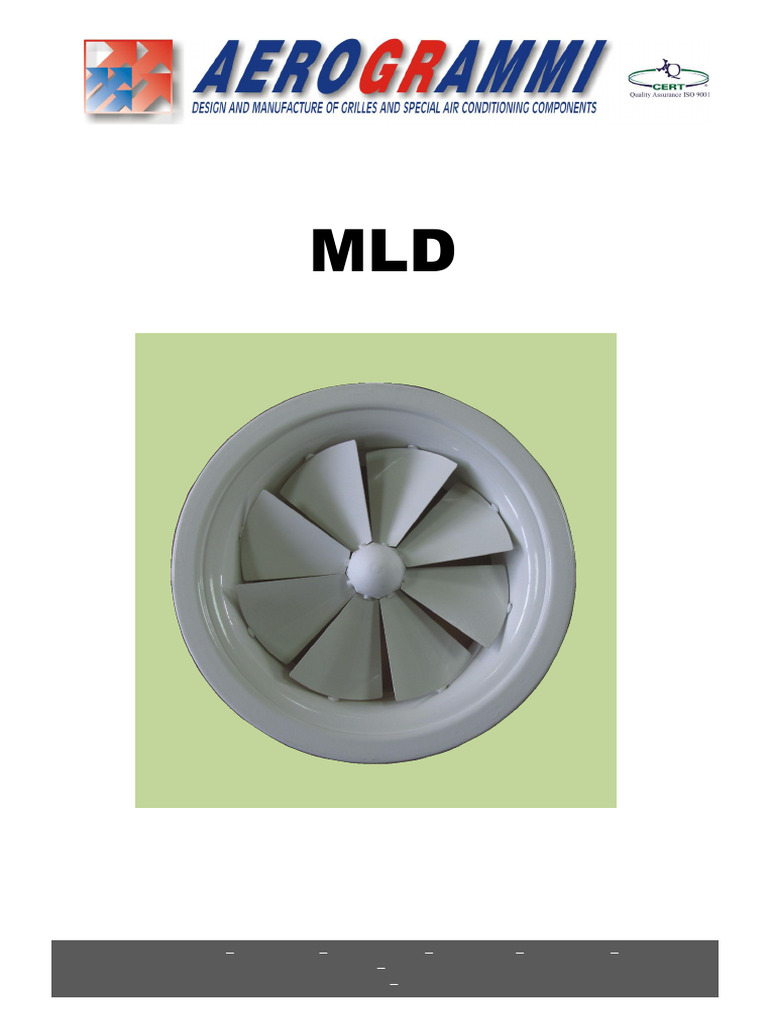 Ceiling Round Swirl Diffuser Guide | PDF | Duct (Flow) | Mechanical ...