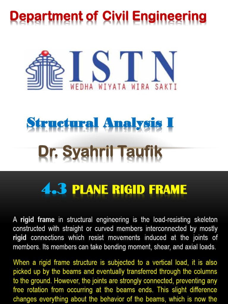Rigid Frame Structural Analysis Guide | PDF | Beam (Structure ...